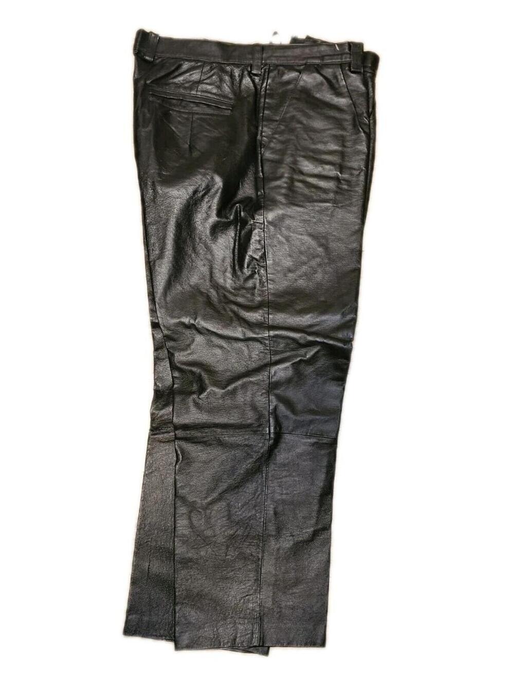 Cougar International Leather Pants Plus Size 44 Motorcycle Grunge Y2k 1990s Vtg